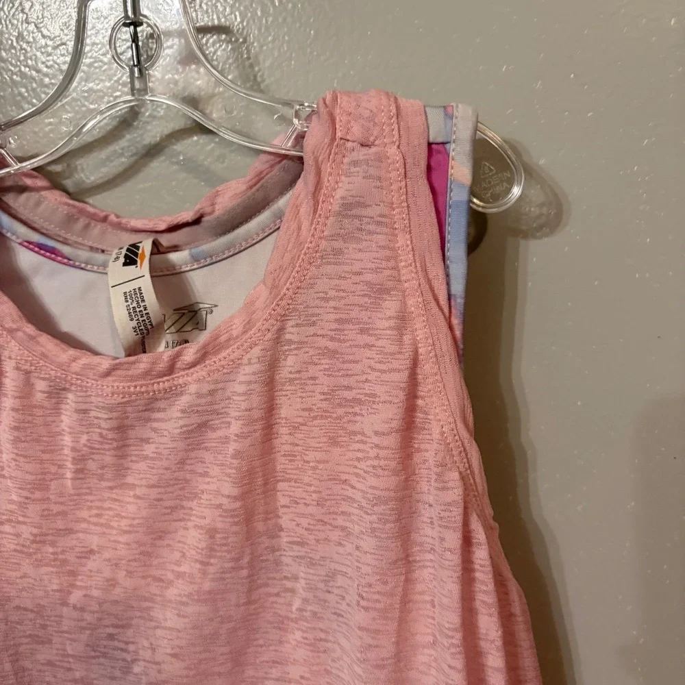 Avia Pink Layered Tank Top Sleeveless Athletic‎ Workout (Girls Medium 7/8)